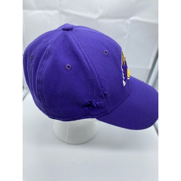 Los Angeles Lakers Purple Baseball Hat Cap NBA OSFM Flex Fit Stretch - Picture 3 of 9